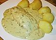 Lachsfilet ged&uuml;nstet an Dill - Senfsauce