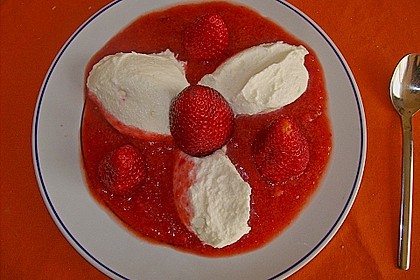 Ricotta - Mousse mit Himbeersauce 3