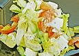Chinakohlsalat mit Avocado und Shrimps