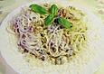 Spaghetti mit Knoblauch - Nuss - So&szlig;e