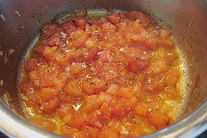Rotbarsch auf Brokkolischaum mit R&ouml;schen und Tomatenkompott 2