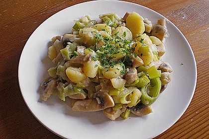 Pilzpfanne mit Lauch und Kartoffeln 1