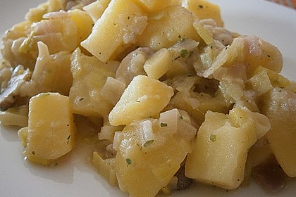 Pilzpfanne mit Lauch und Kartoffeln 3