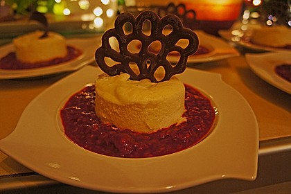 Apfelcreme mit Himbeersauce 2