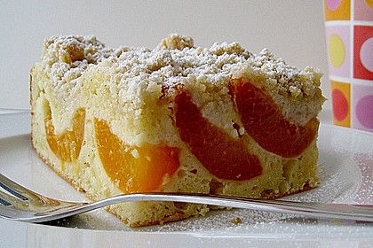 Marillen (Aprikosen) - Rahmkuchen mit feinen Streuseln 2