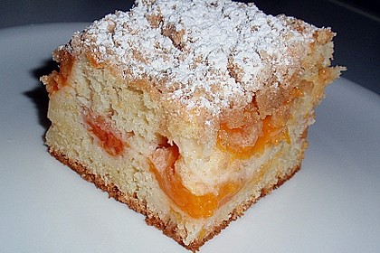 Marillen (Aprikosen) - Rahmkuchen mit feinen Streuseln 3
