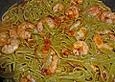 Shrimps in s&uuml;&szlig;er Chilisauce mit Tagliatelle