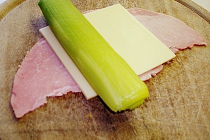 Porreerollen mit Schinken und drei K&auml;sesorten 2