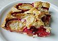 Pflaumen-  bzw. Zwetschgenblechkuchen auf Marzipan - R&uuml;hrteig