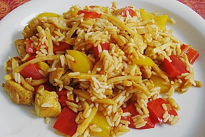 Asiatische Hähnchenpfanne süß - sauer 3