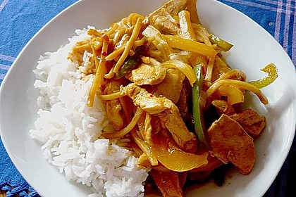 Asiatische Hähnchenpfanne süß - sauer 1