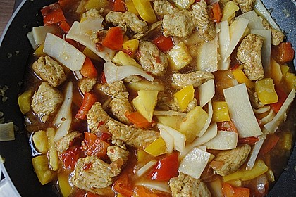 Asiatische Hähnchenpfanne süß - sauer 2