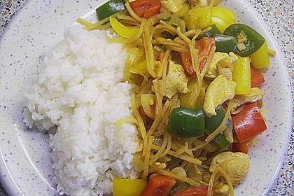 Asiatische Hähnchenpfanne süß - sauer 5