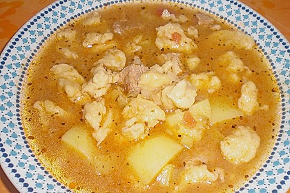 Gulaschsuppe mit Nockerln 3