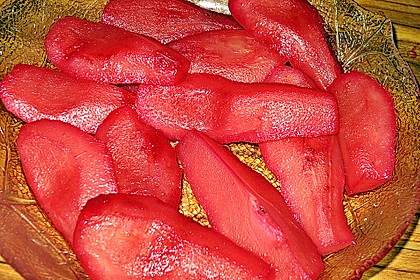 Birnen in Rotwein an Vanilleeis 24