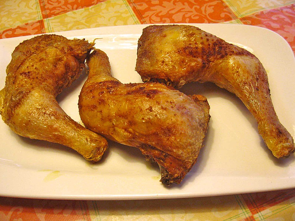Hühnerschenkel aus dem Backofen (Rezept mit Bild) Chefkoch.de