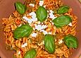 Spaghetti mit Bohnen und Schafsk&auml;se