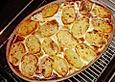 Rosenkohlauflauf mit Kartoffeln und Schinken
