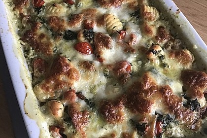 Gnocchiauflauf mit Spinat und Cherrytomaten 13