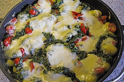 Gnocchiauflauf mit Spinat und Cherrytomaten 5