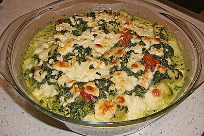 Gnocchiauflauf mit Spinat und Cherrytomaten 3