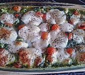 Gnocchiauflauf mit Spinat und Cherrytomaten (Bild)