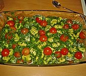Gnocchiauflauf mit Spinat und Cherrytomaten (Bild)