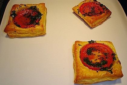 Blätterteig - Tomaten - Quadrate 160