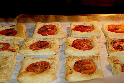 Blätterteig - Tomaten - Quadrate 128