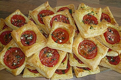 Blätterteig - Tomaten - Quadrate 70