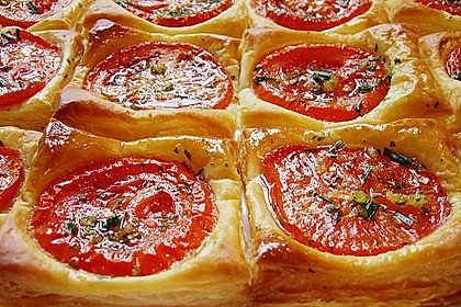 Blätterteig - Tomaten - Quadrate 48