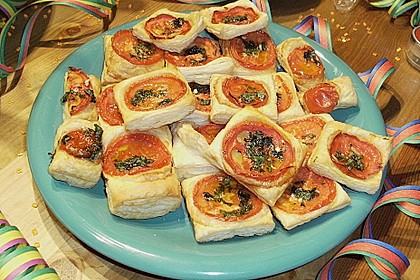 Blätterteig - Tomaten - Quadrate 140