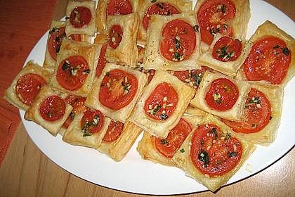 Blätterteig - Tomaten - Quadrate 75