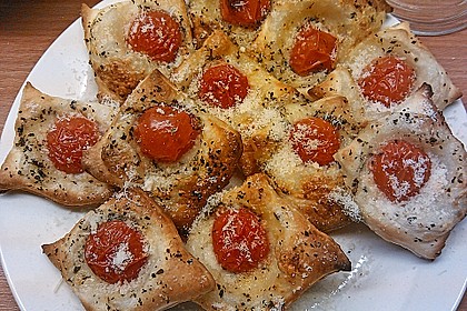 Blätterteig - Tomaten - Quadrate 100