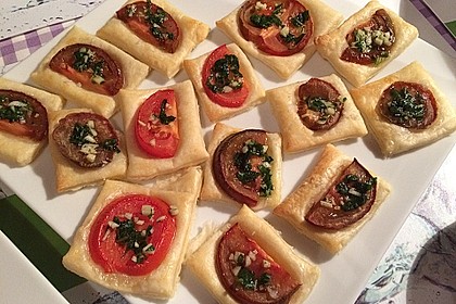 Blätterteig - Tomaten - Quadrate 123
