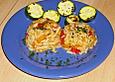 Garnelen - Paprika - M&ouml;hren - Reis - Pfanne