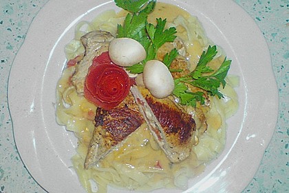 Gef&uuml;llte Schweinesteaks 2