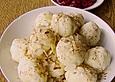 Quarkkn&ouml;del mit Kirschenkompott
