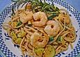 Spaghettini mit Zucchini und Garnelen