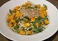 Pasta mit K&uuml;rbis, Rucola und Walnusspesto