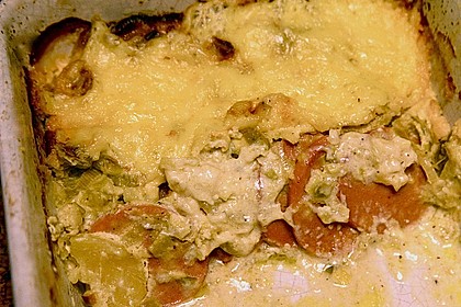 Sahniges Kartoffel - Fleischwurst - Gratin 9