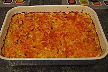 Sahniges Kartoffel - Fleischwurst - Gratin 13