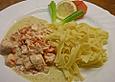 Bandnudeln mit zweierlei Lachs