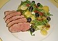 Kartoffelsalat mit getrockneten Tomaten