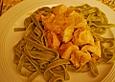 Pasta mit H&auml;hnchen in Orangensauce