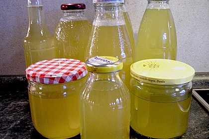 Zitronen - Sirup mit Pfefferminze und Zitronenmelisse 14