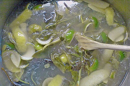 Zitronen - Sirup mit Pfefferminze und Zitronenmelisse 17