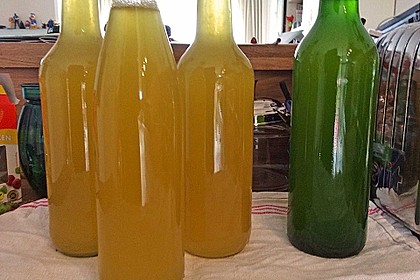 Zitronen - Sirup mit Pfefferminze und Zitronenmelisse 16