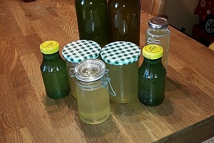 Zitronen - Sirup mit Pfefferminze und Zitronenmelisse 7