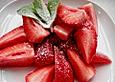 Erdbeeren mit Ouzo